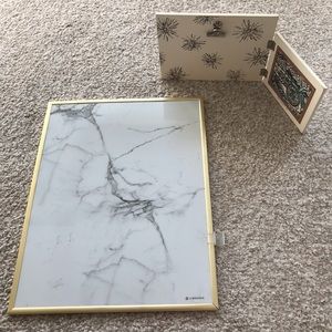 Marble & Gold Whiteboard + Picture / Note Frame